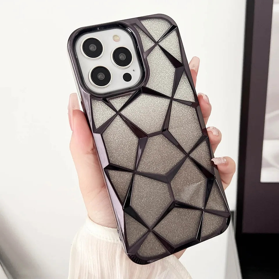 iPhone All Model Cover- 3D Glitter Case
