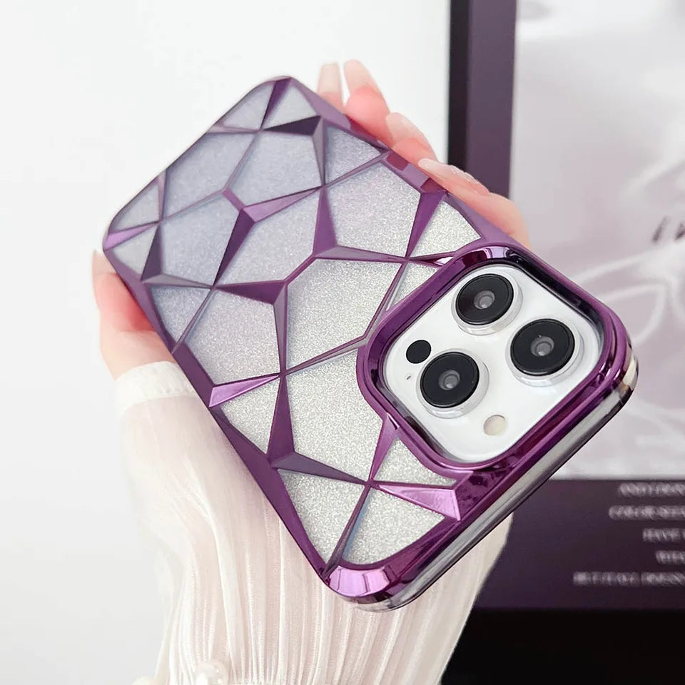 iPhone All Model Cover- 3D Glitter Case