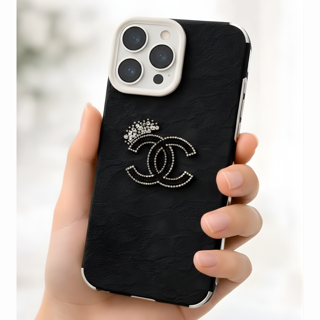 Imperial Crown Crystal Leather iPhone Case