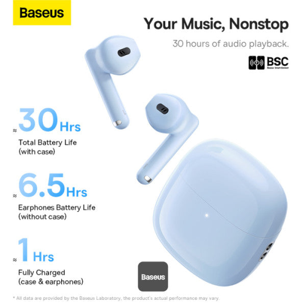Baseus Bass BS1 Semi-in-Ear True Wireless Earbuds