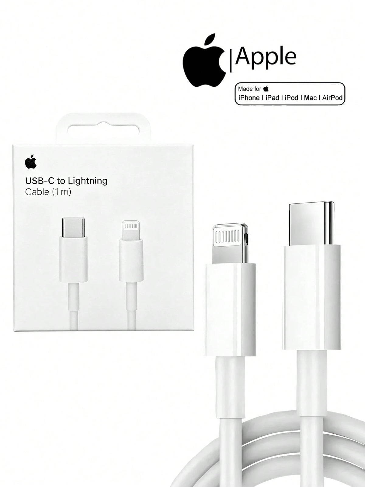 Apple USB-C Charging Cable – 1m & 2m | USB-C to Lightning / USB-C to USB-C