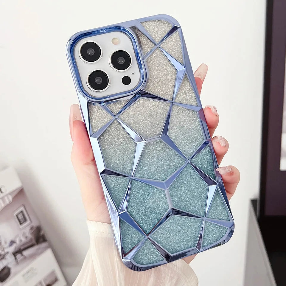 iPhone All Model Cover- 3D Glitter Case