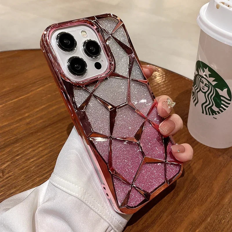 iPhone All Model Cover- 3D Glitter Case