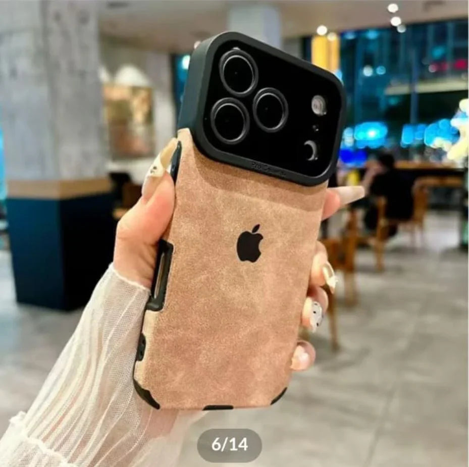 Velvet Textured Case with Apple logo