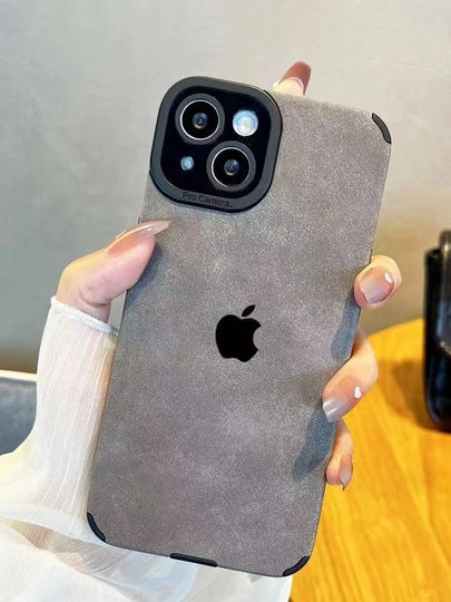 Velvet Textured Case with Apple logo