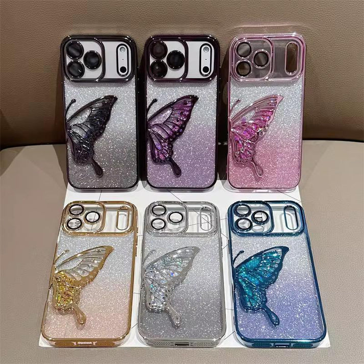 Shimmery Butterfly Glitter Case
