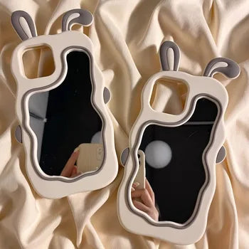 iPhone Bunny Make Up Mirror Phone Case