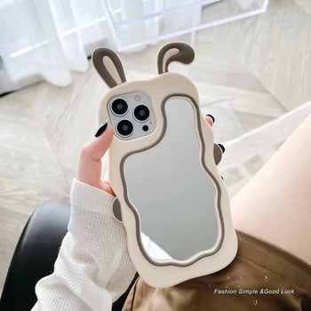 iPhone Bunny Make Up Mirror Phone Case