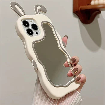 iPhone Bunny Make Up Mirror Phone Case