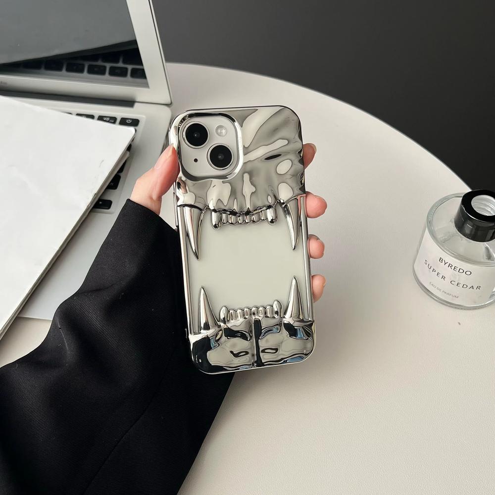 Tiger Teeth Matte Plated Frame iPhone Case