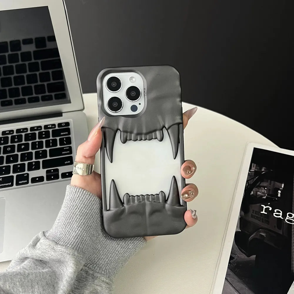 Tiger Teeth Matte Plated Frame iPhone Case