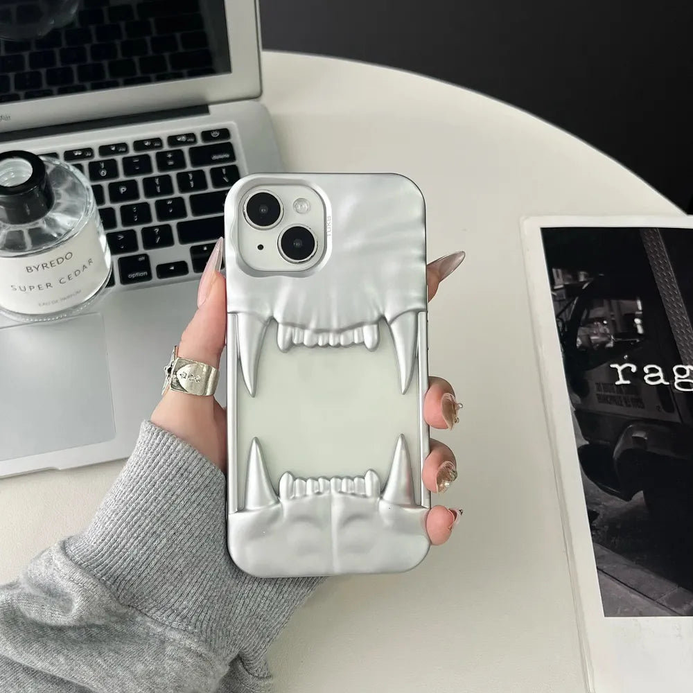 Tiger Teeth Matte Plated Frame iPhone Case