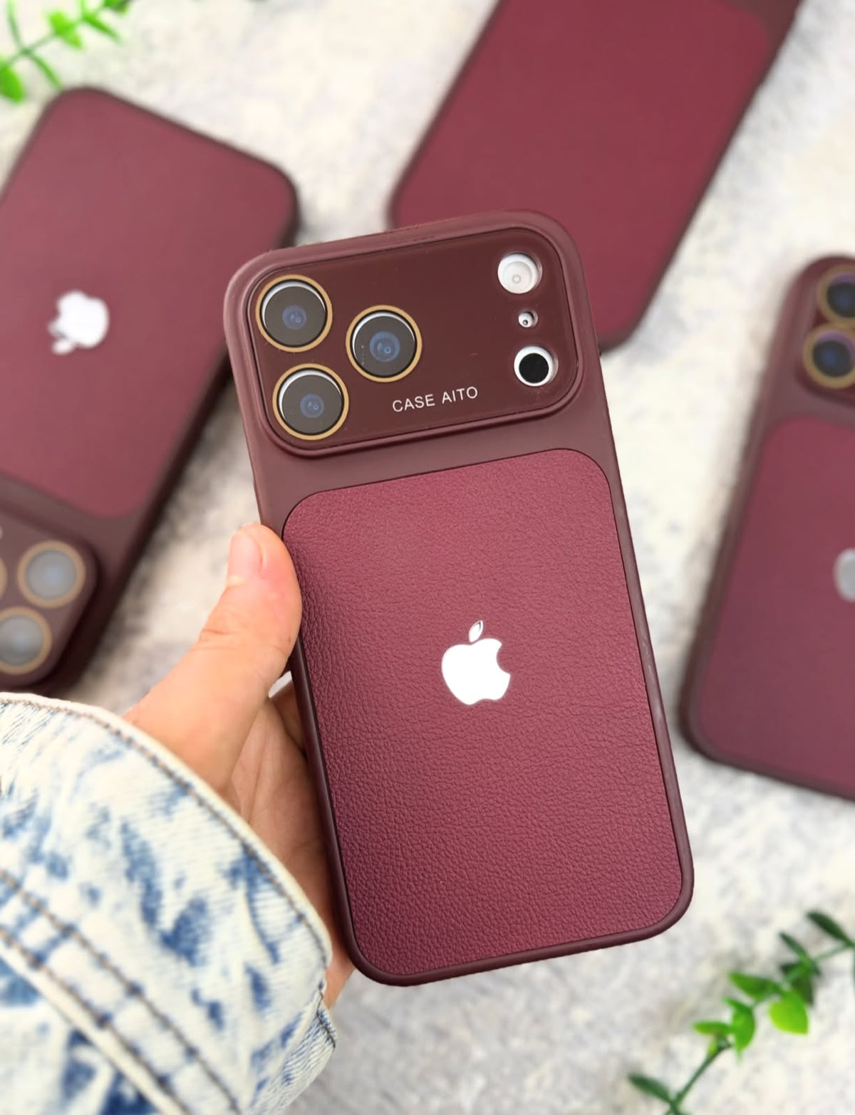 Luxury Burgundy iPhone  Case – Premium Protective Cover