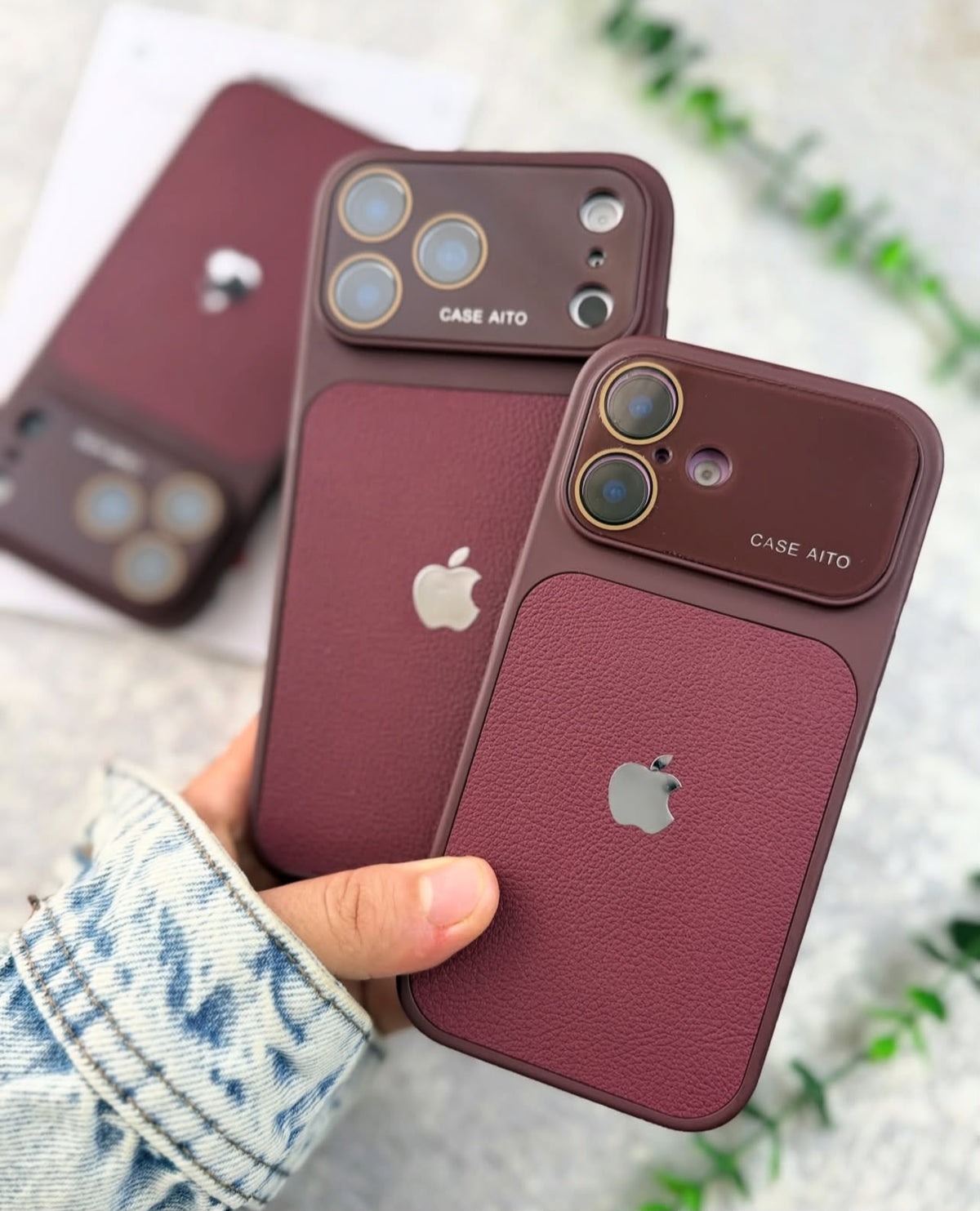 Luxury Burgundy iPhone  Case – Premium Protective Cover