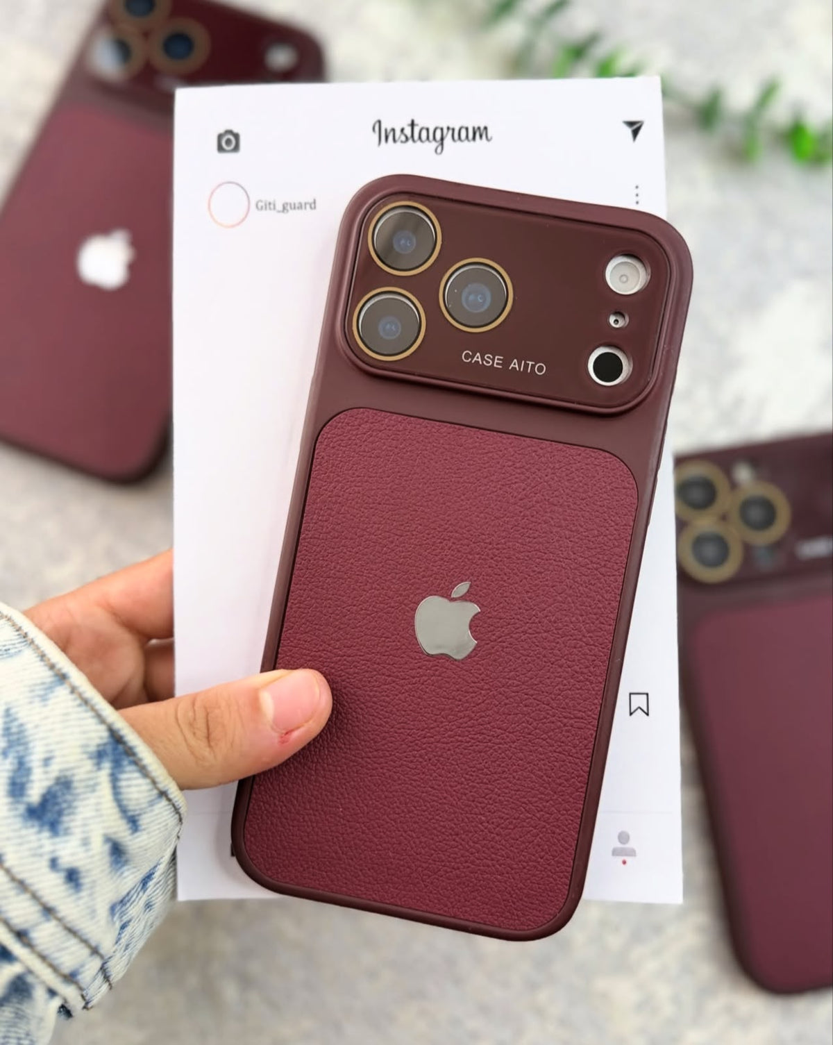 Luxury Burgundy iPhone  Case – Premium Protective Cover