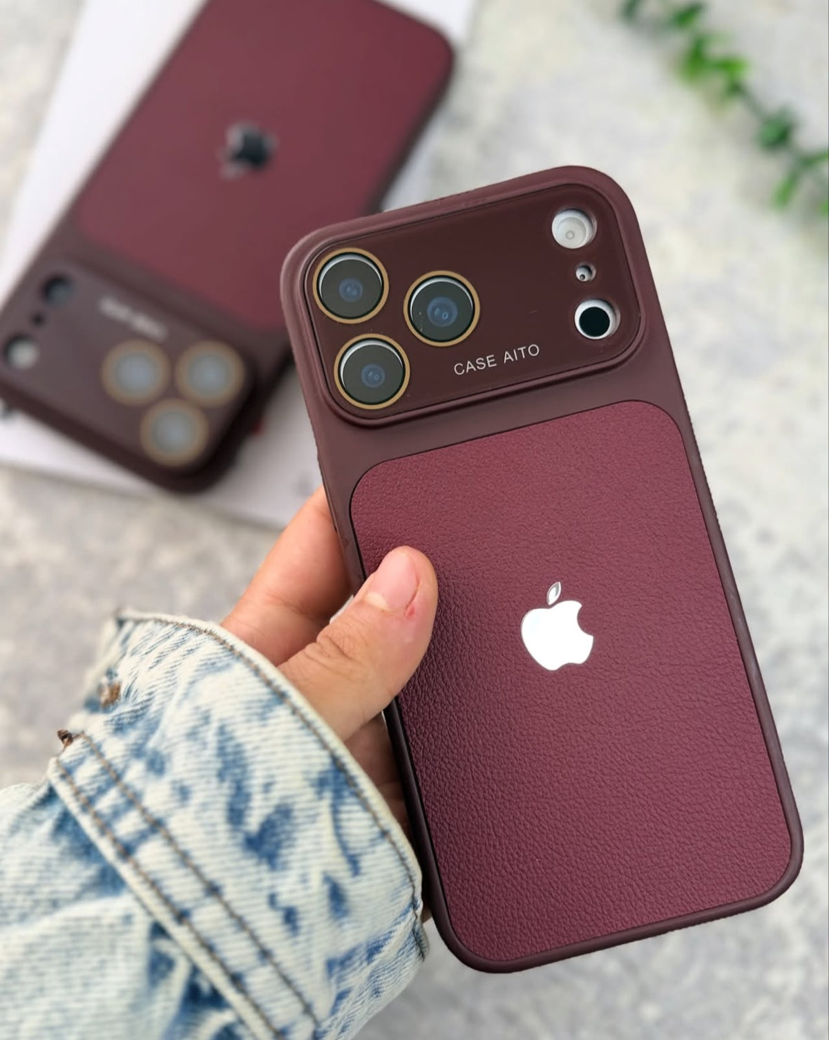 Luxury Burgundy iPhone  Case – Premium Protective Cover