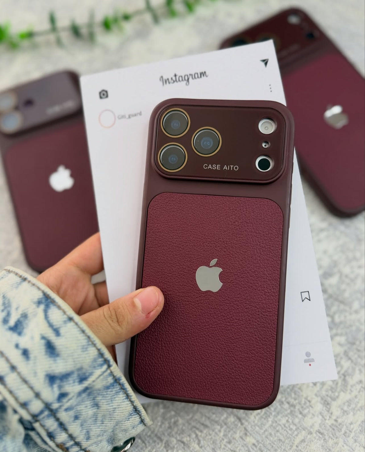 Luxury Burgundy iPhone  Case – Premium Protective Cover