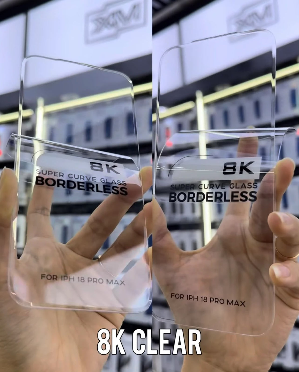 Xmart 8K Borderless Curved Glass Screen Protector – Full Screen Protection