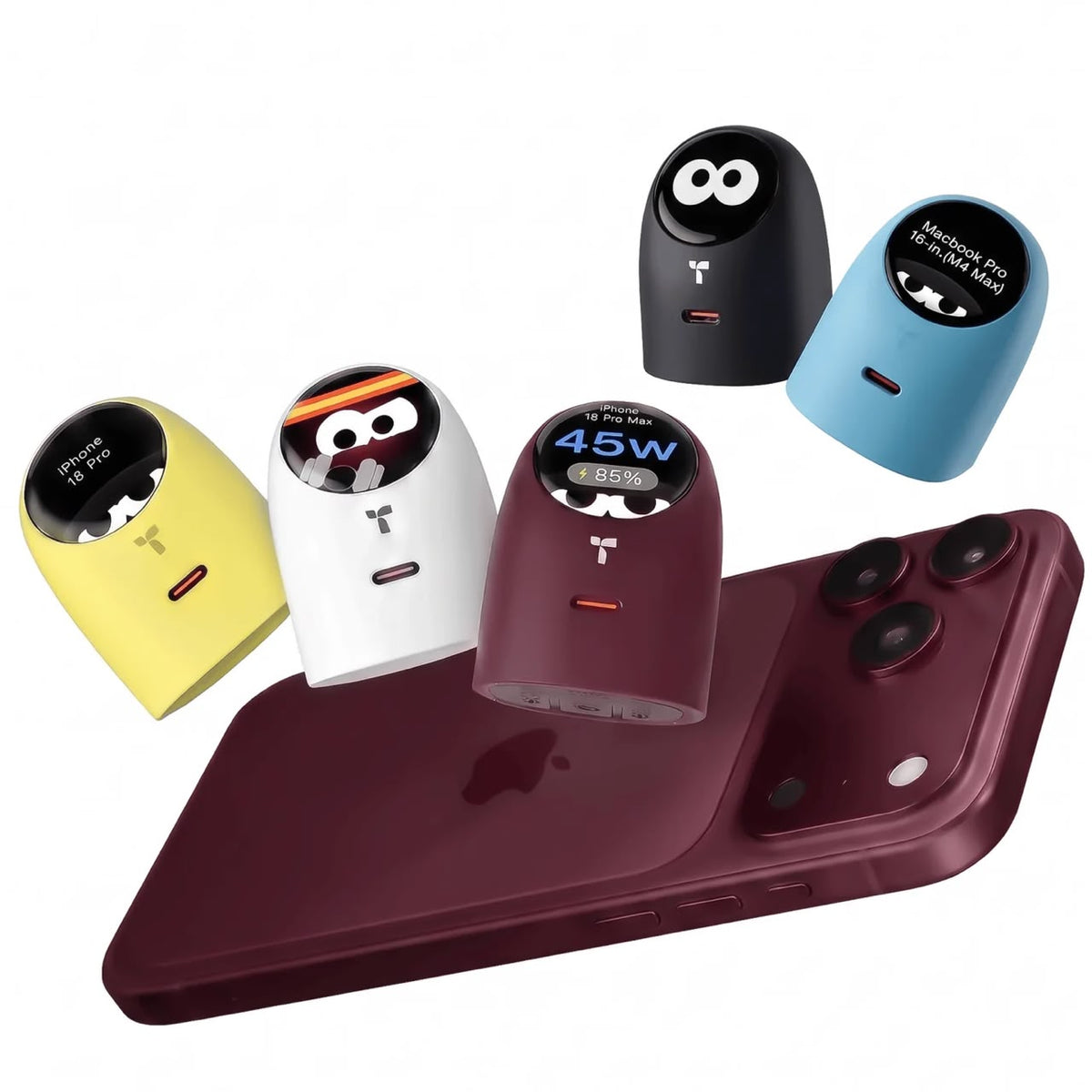 TORRAS FlashEye-Dot Smart Interactive Display Charger – 45W Fast Charging Adapter