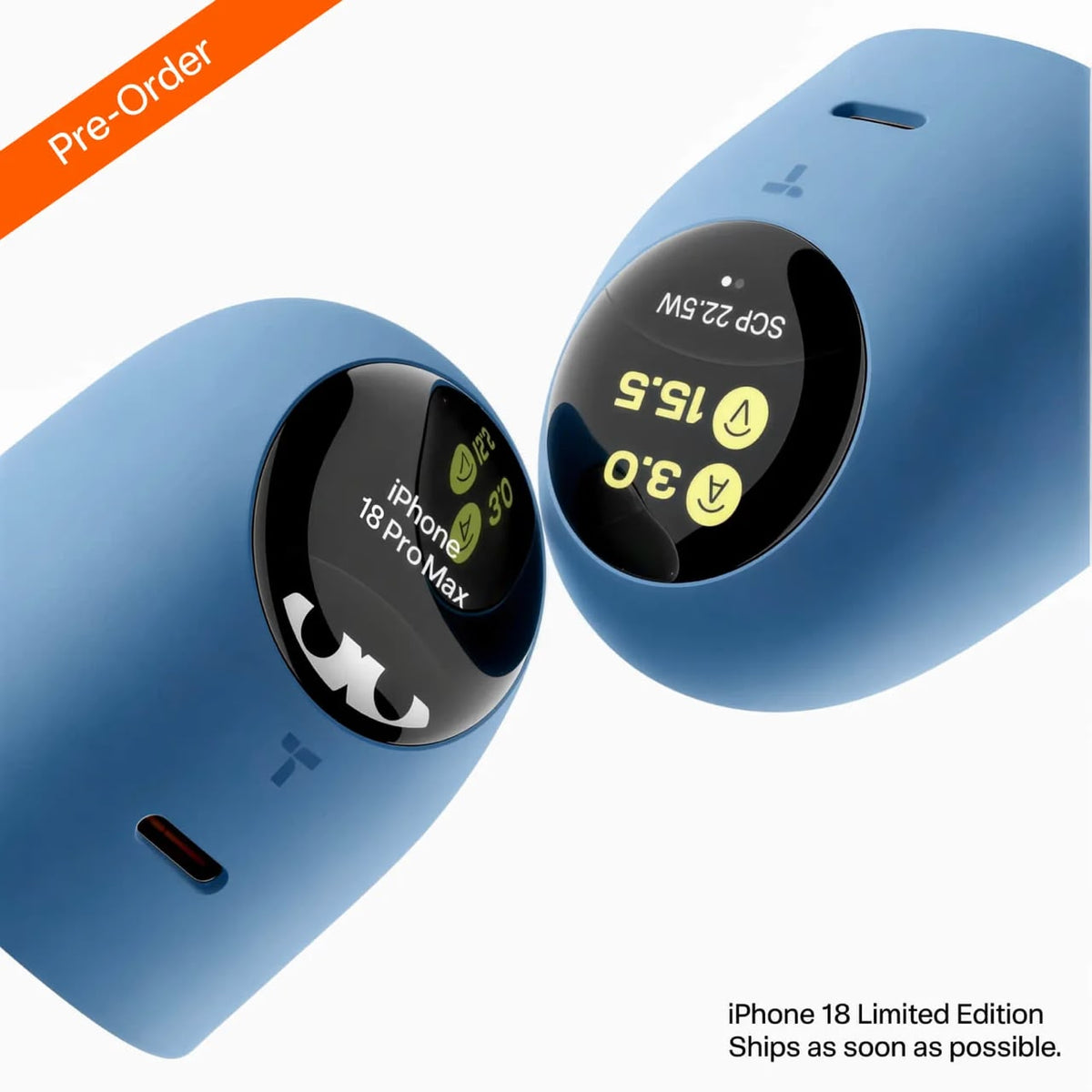 TORRAS FlashEye-Dot Smart Interactive Display Charger – 45W Fast Charging Adapter