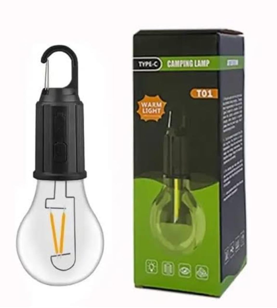 Rechargeable Camping Bulb String Lights – Portable Outdoor LED Hanging Lights