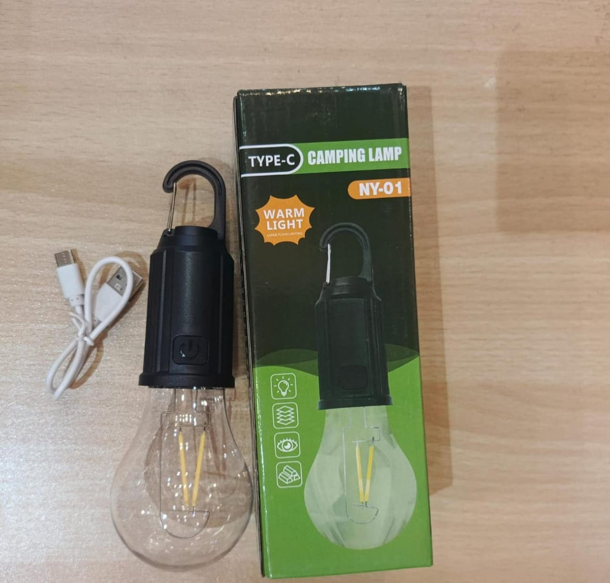 Rechargeable Camping Bulb String Lights – Portable Outdoor LED Hanging Lights