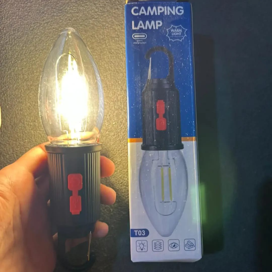 Rechargeable Camping Bulb String Lights – Portable Outdoor LED Hanging Lights