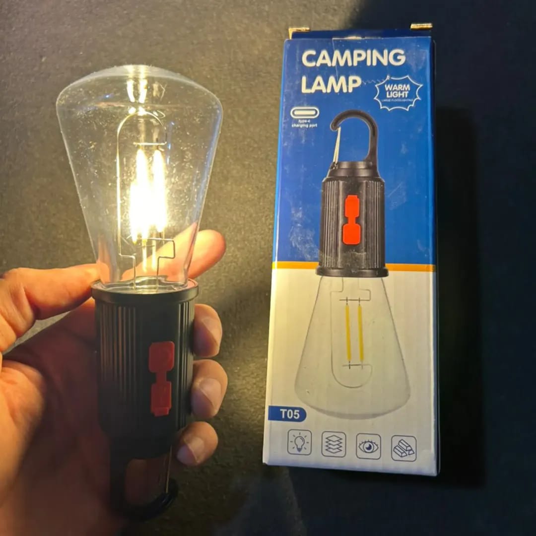 Rechargeable Camping Bulb String Lights – Portable Outdoor LED Hanging Lights