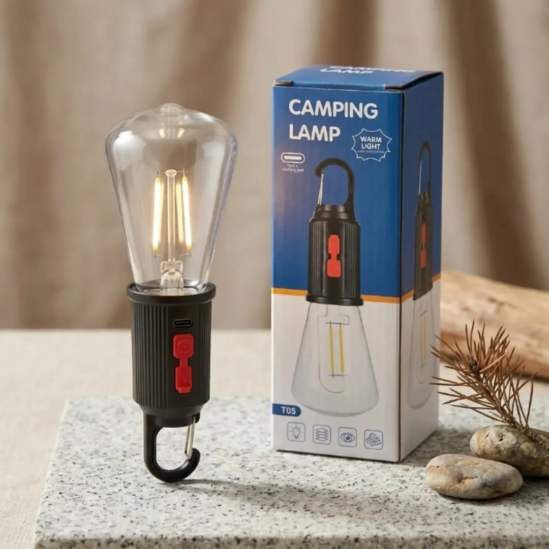 Rechargeable Camping Bulb String Lights – Portable Outdoor LED Hanging Lights