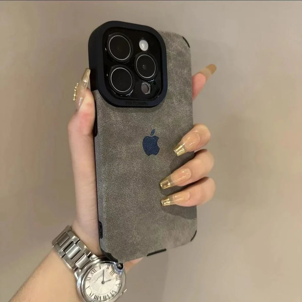Velvet Textured Case with Apple logo
