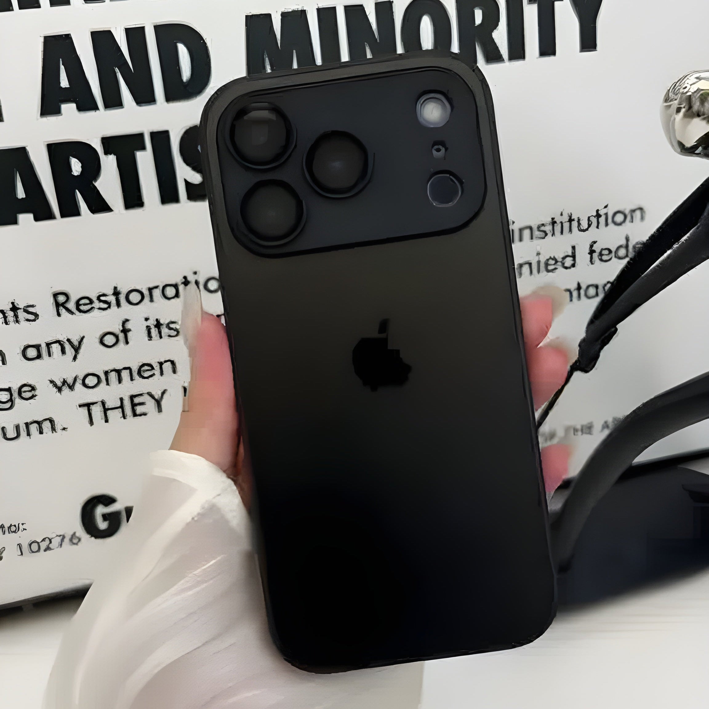 iPhone PC Matte Shine Logo & Camera Protection Cover