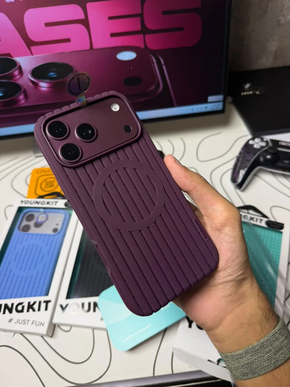 YoungKit KNITCASE Magnetic Case for iPhone – Premium Textured Protective Cover