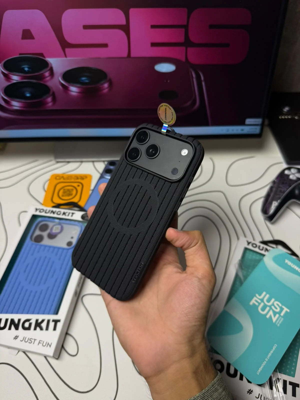 YoungKit KNITCASE Magnetic Case for iPhone – Premium Textured Protective Cover