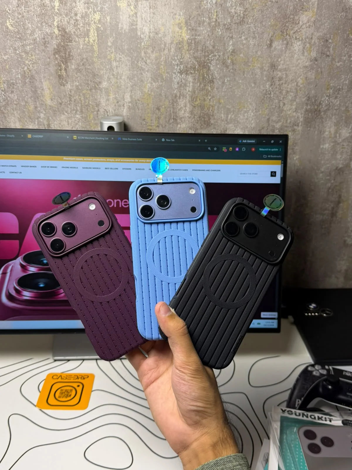 YoungKit KNITCASE Magnetic Case for iPhone – Premium Textured Protective Cover