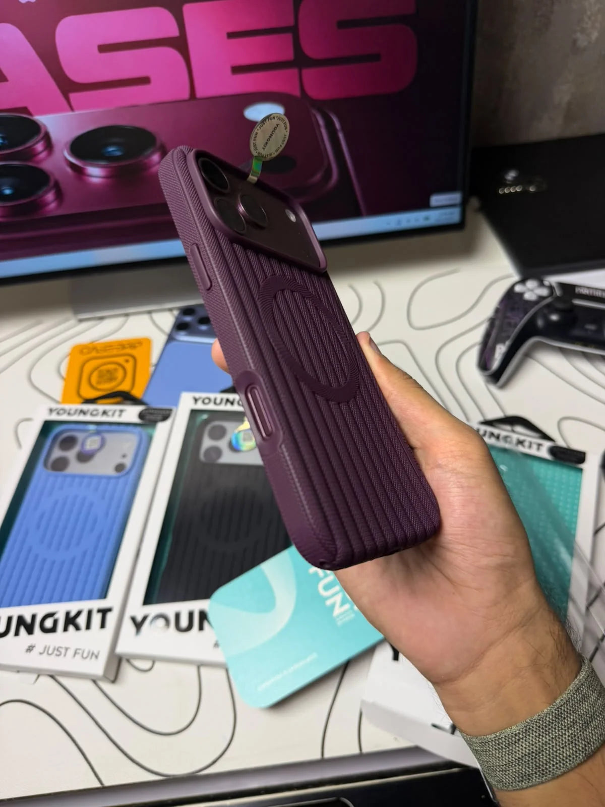 YoungKit KNITCASE Magnetic Case for iPhone – Premium Textured Protective Cover